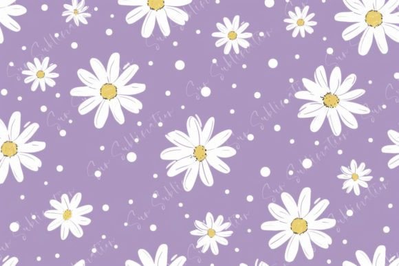Cute Simple Daisy Pattern Graphic AI Patterns By Sun Sublimation