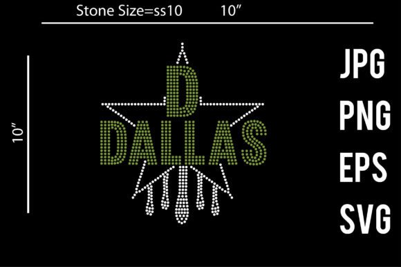Dallas Rhinestone Template Design Graphic Crafts By Ragib