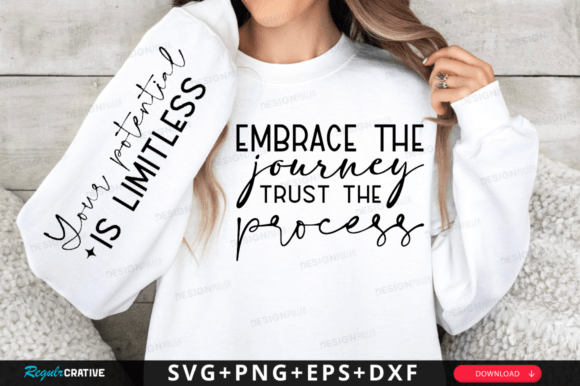 Embrace the Journey Trust the,Positive Grafika Projekty Koszulek Przez Regulrcrative