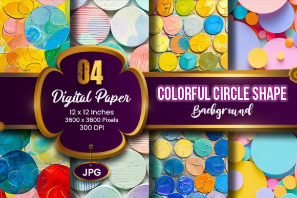 Geometric Colorfull Circle Backgrounds Grafik KI Grafiken Von Creative Design Studio
