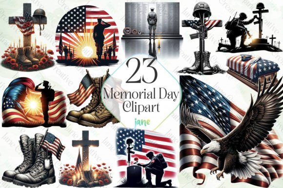 Memorial Day Sublimation Bundle Graphic Illustrations By JaneCreative