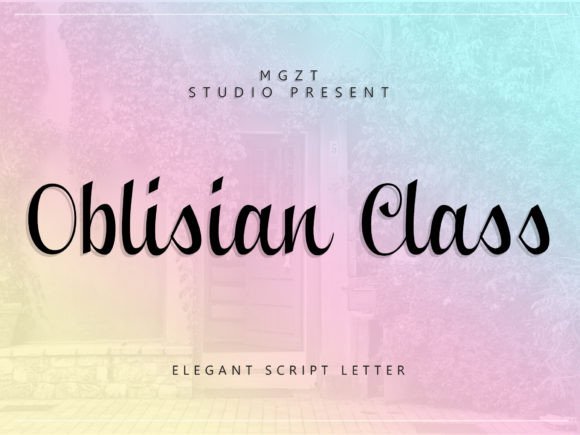 Oblisian Class Script & Handwritten Font By Magizta Craft