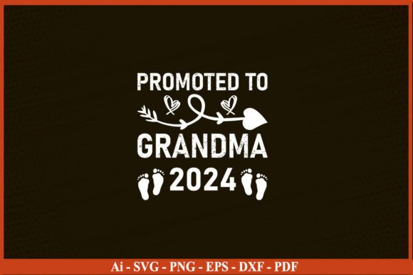 Promoted to Grandma 2024 Mom T-shirt Png Graphic T-shirt Designs By Svgprintfile