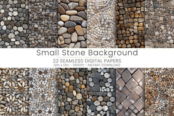 Small Stone Background Digital Paper Graphic Patterns By Mehtap
