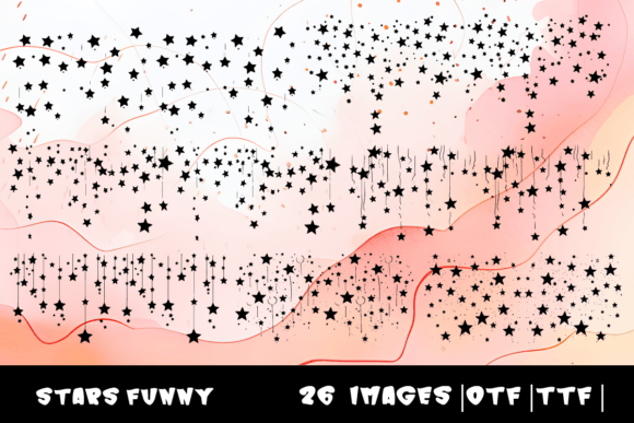 Stars Funny Dingbats Font By MOMAT THIRTYONE