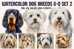 Watercolor Dog Breeds G-O - Set 2 Graphic AI Graphics By DogSassy Designs 1