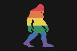 Bigfoot Pride LGBT Gay SVG Sublimation Graphic T-shirt Designs By tentshirtstore