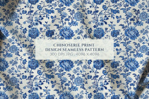 Chinoserie Floral Seamless Pattern. Graphic Patterns By Olya.Creative