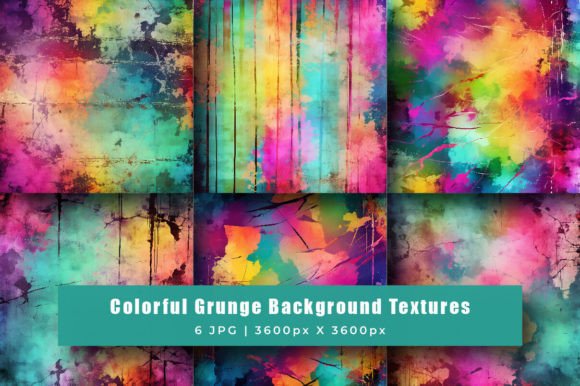 Colorful Grunge Background Textures Graphic Textures By srempire