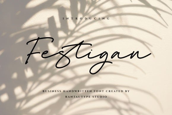 Festigan Script & Handwritten Font By RantauType