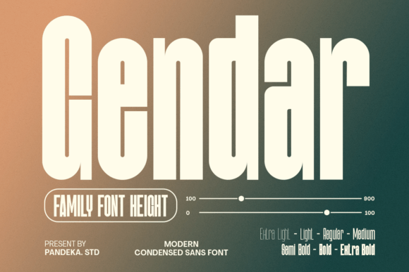 Gendar Sans Serif Font By pandekastudio