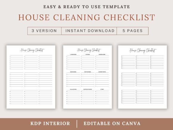 House Cleaning Checklist KDP Interiors Graphic KDP Interiors By Rakib Chowdhury