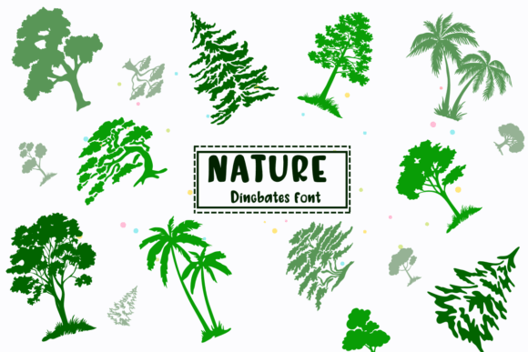 Nature Dingbats Font By PraewDesigns