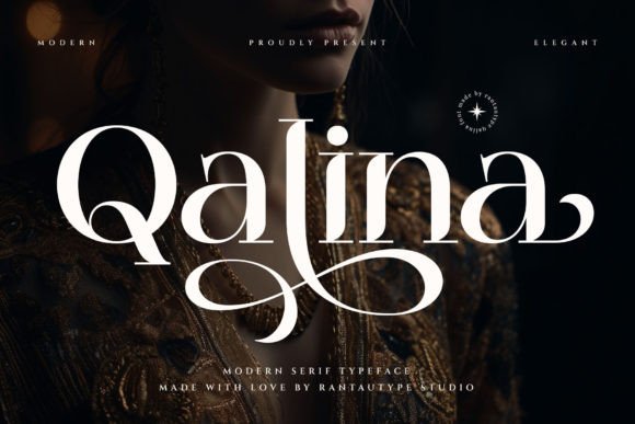 Qalina Serif-Schriftarten Schriftart Von RantauType
