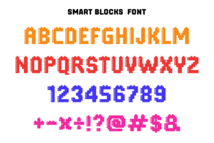 Smart Blocks Display Font By SVG Bloom 4