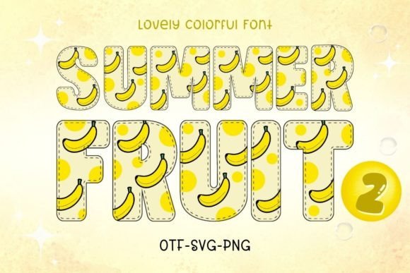 Summer Fruit2 Color Fonts Font By AnningArts