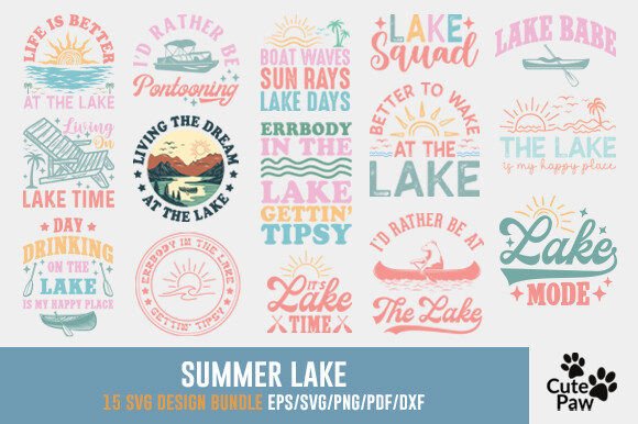 Summer Lake PNG Bundle Graphic Crafts By Cute Paw