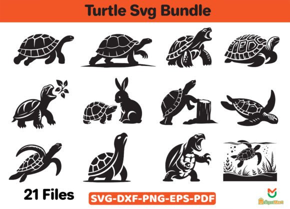Turtle Svg Bundle, Sea Animal SVG Graphic Crafts By Uniquemart