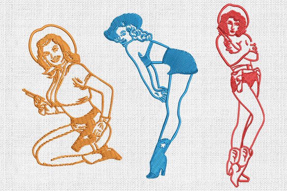 Western Cowgirl Pinup Embroidery Designs North America Embroidery Design By svgcronutcom