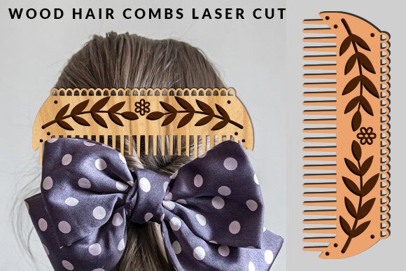 Wood Hair Combs Laser Cut Svg Graphic 3D SVG By Art Hub