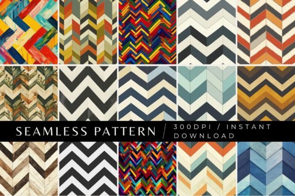 Chevron Party Seamless Patterns Graphic Patterns By Inknfolly