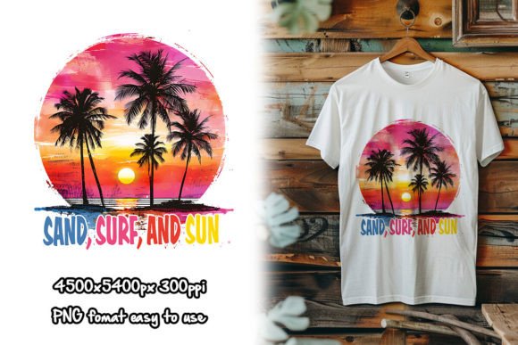 Hello Summer Sublimation PNG Graphic T-shirt Designs By Fairy Forest