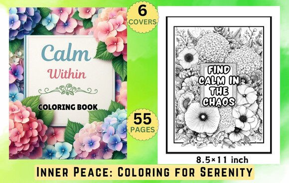 Inner Peace: Coloring for Serenity Graphic Coloring Pages & Books Adults By Coffee mix
