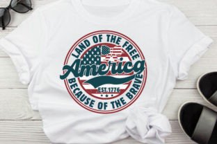 Land of the Free Because of the Brave Graphic T-shirt Designs By syedafatematujjuhura 3
