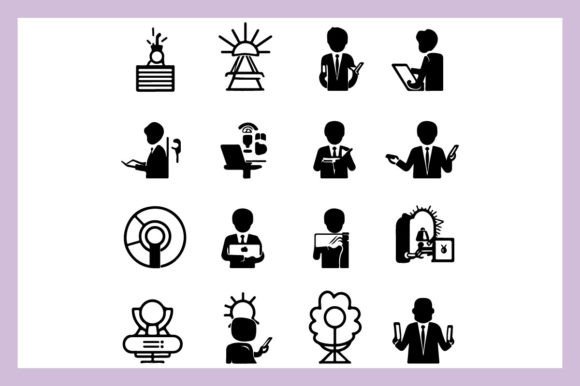 Marketing Line Icons Silhouette 2 Graphic Illustrations By maream6446bd
