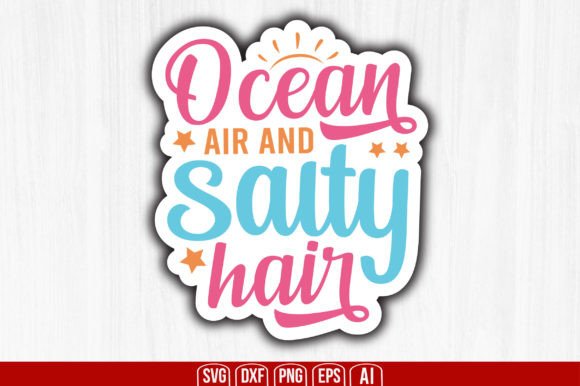 Ocean Air and Salty Hair Illustration Artisanat Par creativemim2001