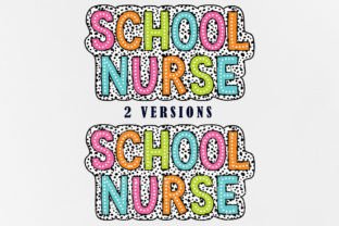 School Nurse PNG Dalmatian Dots Doodle Graphic T-shirt Designs By TBA Digital Files 2