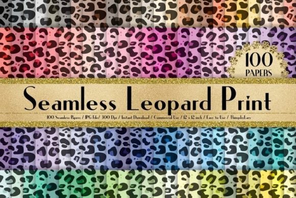 Seamless Leopard Print Digital Paper Grafik Papier-Muster Von ThingsbyLary