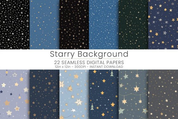 Starry Background Graphic Backgrounds By Mehtap