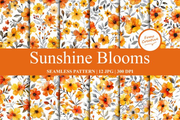 Sunshine Blooms Seamless Pattern Graphic Patterns By Fomo Creative