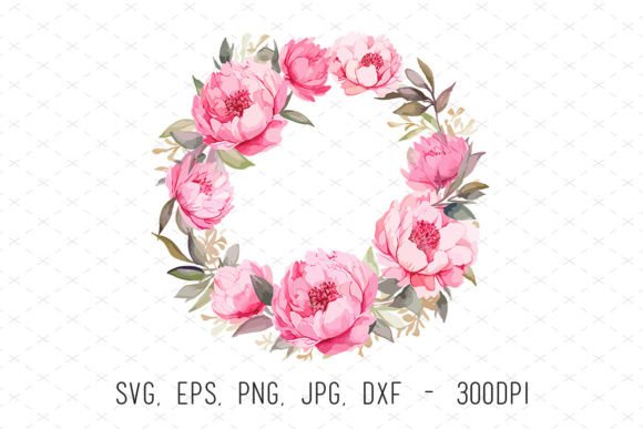 Watercolor Peony Bouquet Floral Frame Graphic Illustrations By ArtCursor