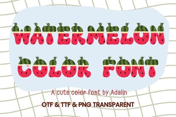 Watermelon Font Colorati Font Di Adalin Digital