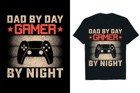 Dad by Day Gamer by Night Gráfico Diseños de Camisetas Por Rextore