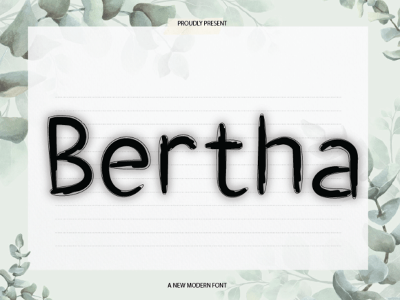 Bertha Script & Handwritten Font By merza