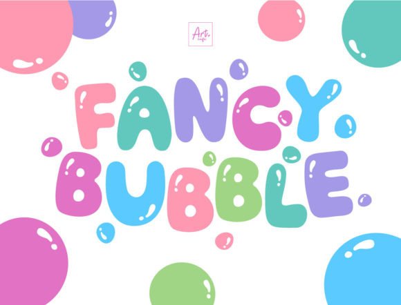 Fancy Bubble Display Font By Art cafe