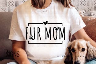 Fur Mom Cat Lover Dog Mama Sublimation Afbeelding T-shirt Designs Door DSIGNS 1
