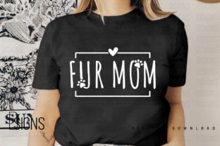 Fur Mom Cat Lover Dog Mama Sublimation Afbeelding T-shirt Designs Door DSIGNS 2