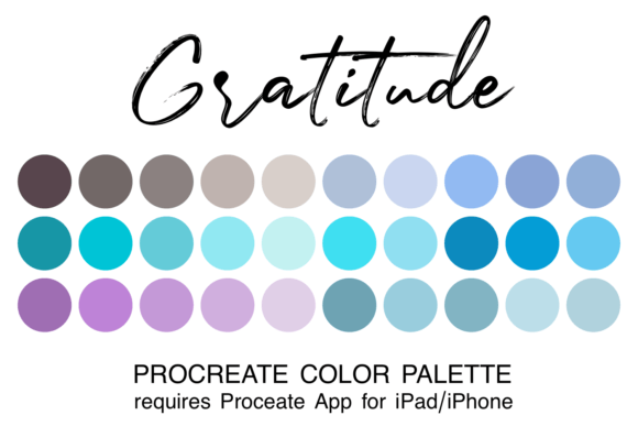 Gratitude Procreate Color Palette Graphic Brushes By julieroncampbell
