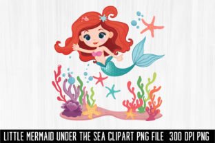 Little Mermaid Under the Sea Clipart Bun Graphic Illustrations By MockupsHouse 6