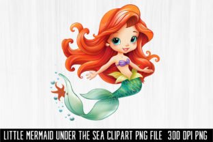 Little Mermaid Under the Sea Clipart Bun Graphic Illustrations By MockupsHouse 7