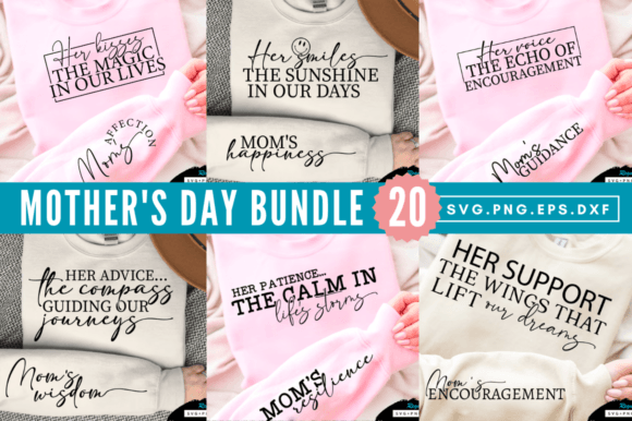 Mother's Day Sleeve Sweatshirt Bundle Graphic T-shirt Designs By Regulrcrative