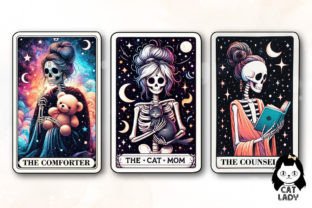 Mother's Day Tarot Card Sublimation Grafica Illustrazioni Stampabili Di Cat Lady 3