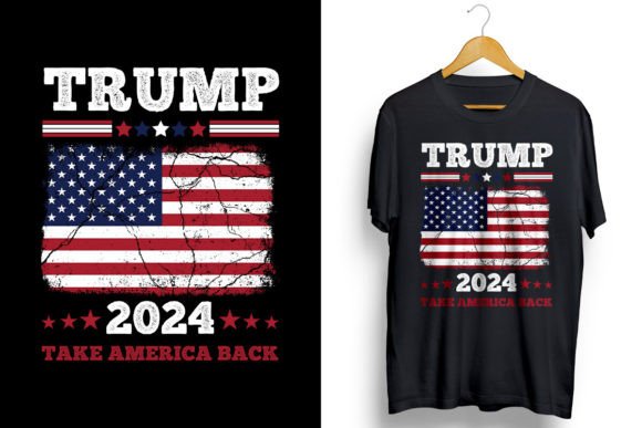 Trump 2024 Take America Back Election Illustration Designs de T-shirts Par ORMCreative