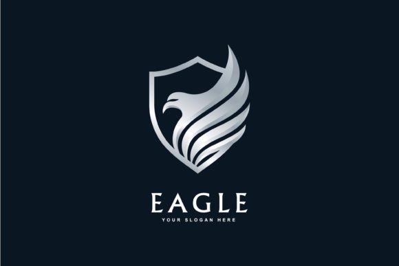 Eagle Shield Logos with Modern Style Graphic Logos By kidsidestudio