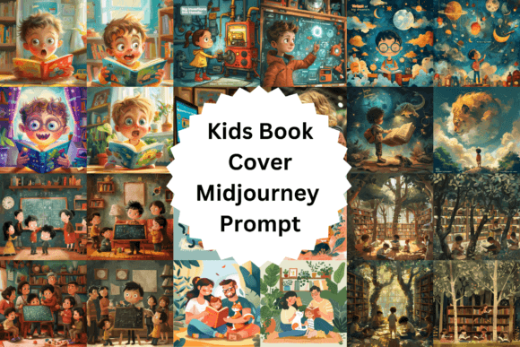 Ai Prompt for Kids Book Cover Graphic Coloring Pages & Books By Retro Prince