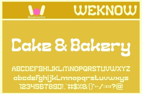 Cake and Bakery Display-Schriftarten Schriftart Von weknow